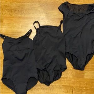 Lot Bundle Girls Small 6 7 Leotards Black